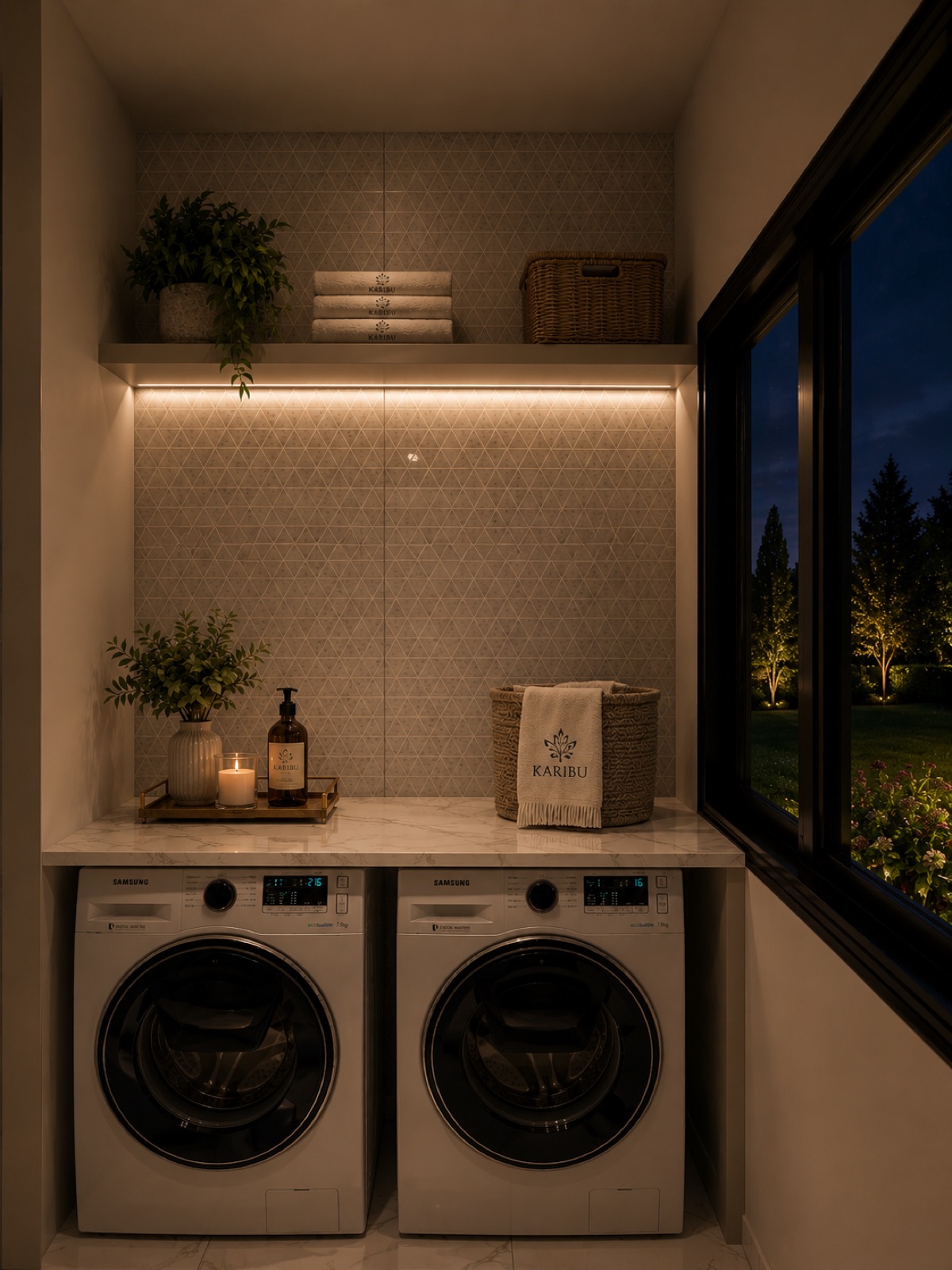 The Summit Collection — Laundry Room Night Time